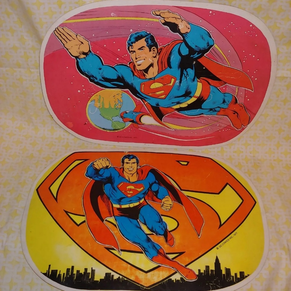 ❎SOLD❎ Rare! Vintage 70s Superman Comic Placemats - Picture 1 of 12